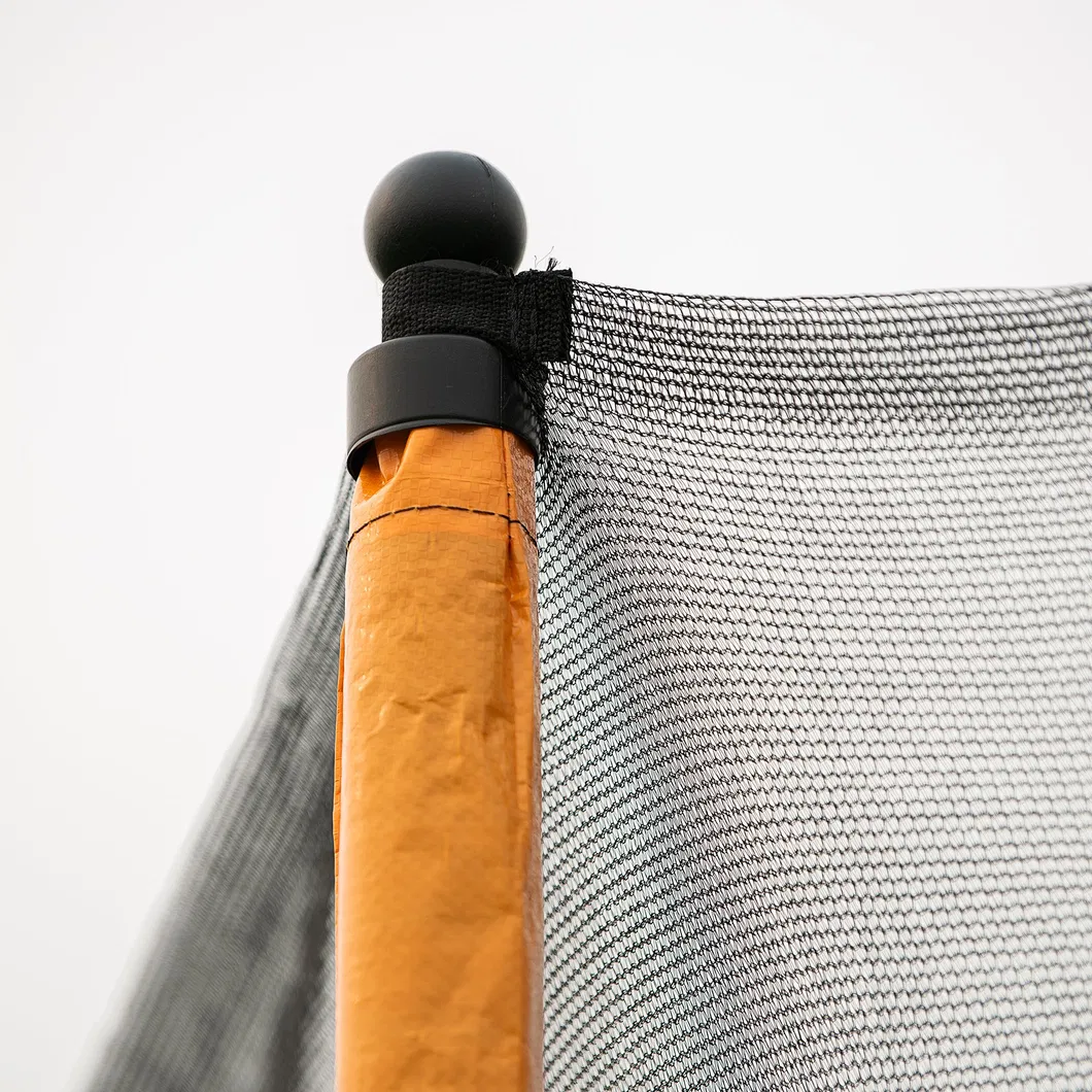 12FT Orange Trampoline with Basketball Hoop Inflator and Ladder Inner Safety Enclosure