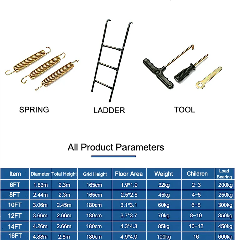 16FT Trampoline Tent Park Equipment Trampoline Outdoor Round Trampoline