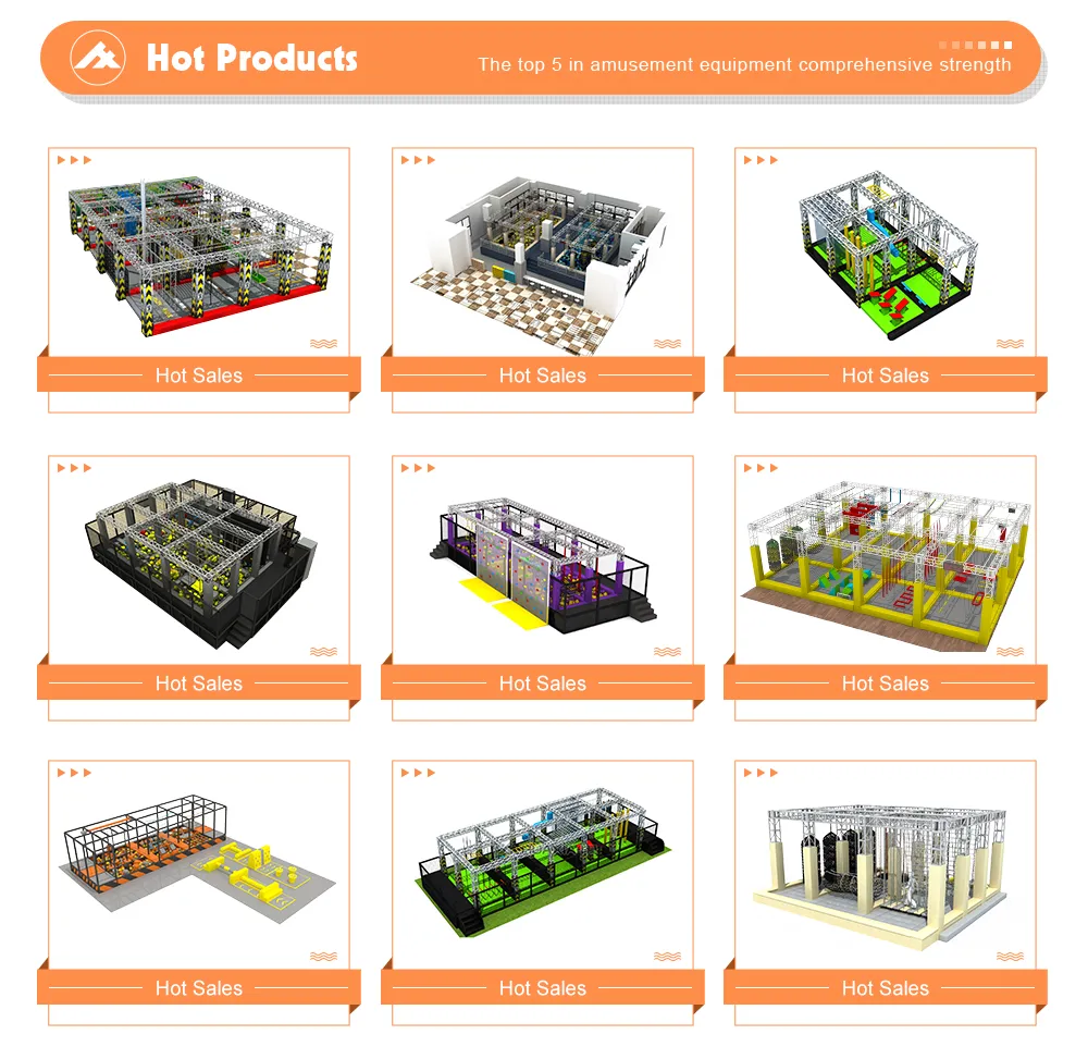 2020 New Design Multi-Function Trampoline Park and Ninja Course for Teenagers