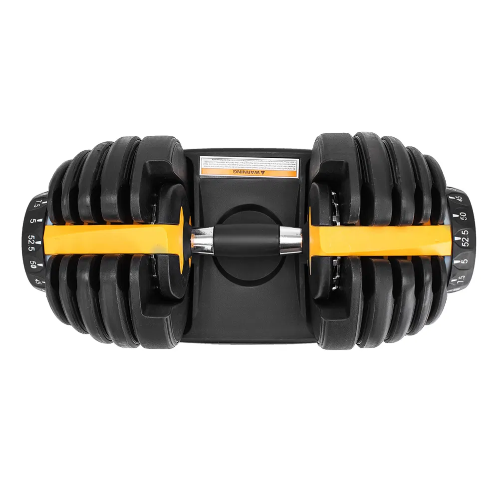 24kgs/52lbs Dumbbell Set Hex Rubber Black Customized China Logo Packing Color Feature Adjustable Dumbbells