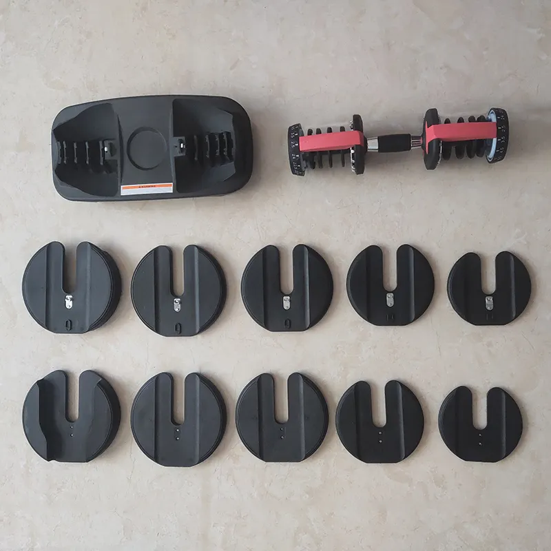 24kgs/52lbs Dumbbell Set Hex Rubber Black Customized China Logo Packing Color Feature Adjustable Dumbbells
