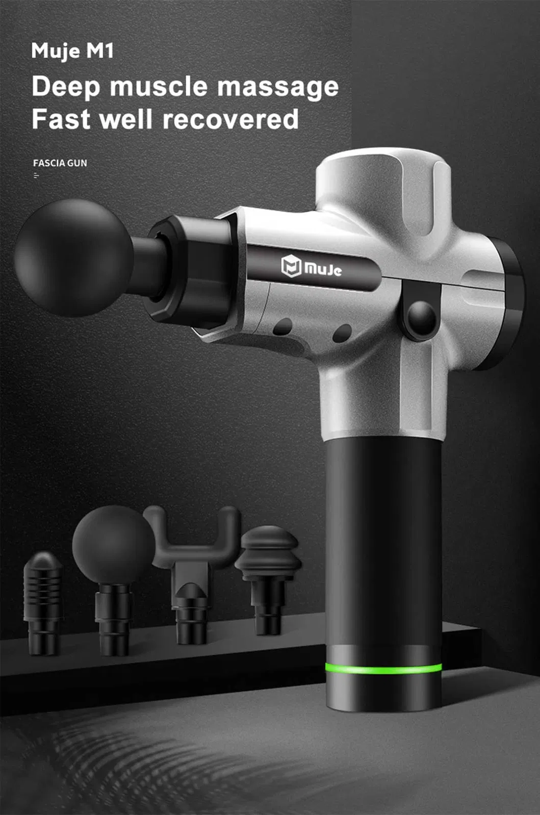 24V Cordless Muscle Massage Gun/Deep Sports Massage Gun/ Deep Tissue Gun Massager