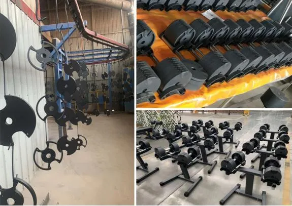 32kg Cast Iron Adjustable Dumbbell Set Pounds Gym Equipment