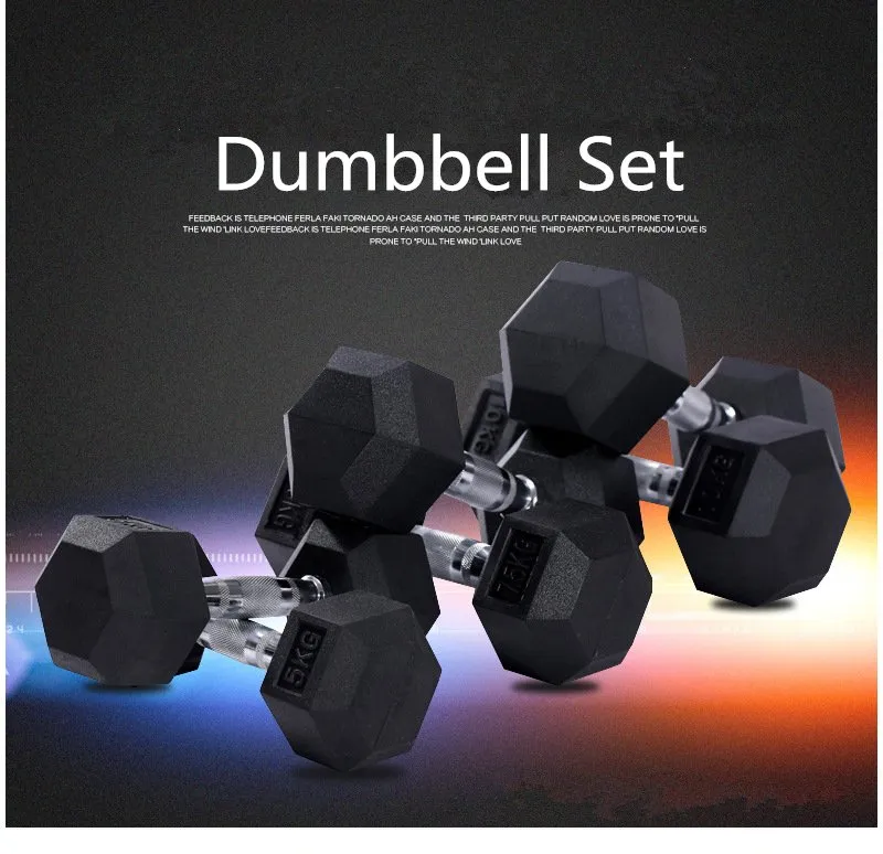 5lb 10lb 15lb 20lb 25lb 30lb 40lb 50lb Body Workouts Build Strength Weights Dumbbell Coated Heads Rubber Hex Dumbbell