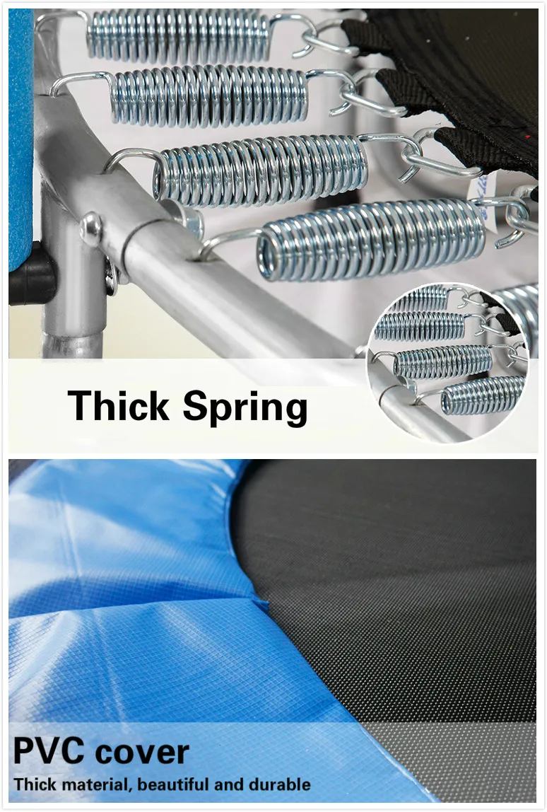 6FT-16FT OEM High Bounce Outdoor Inside Net Spring Enclosure Big Trampoline