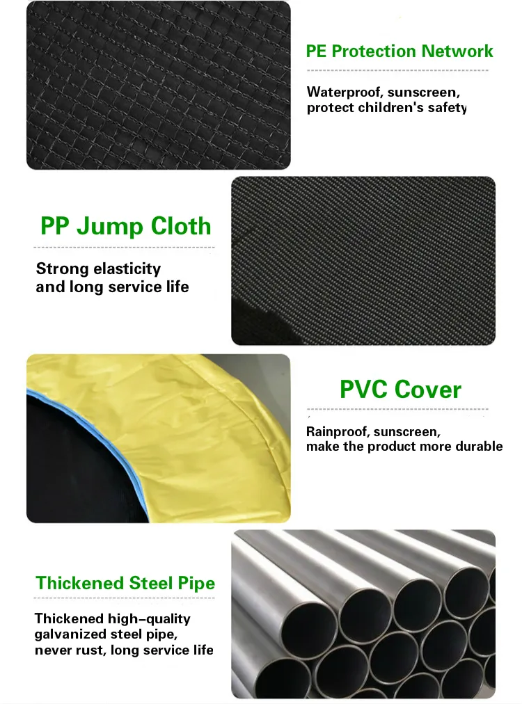 6FT-16FT OEM High Bounce Outdoor Inside Net Spring Enclosure Big Trampoline