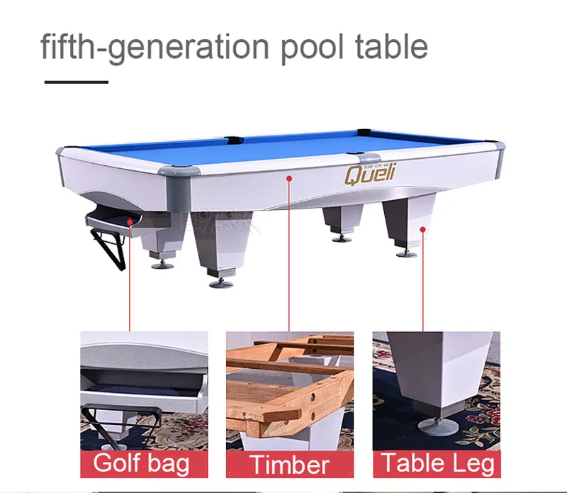 8FT/9FT MDF Pool Table/Solid Pool Table Fancy Nine Ball Billiard Tables