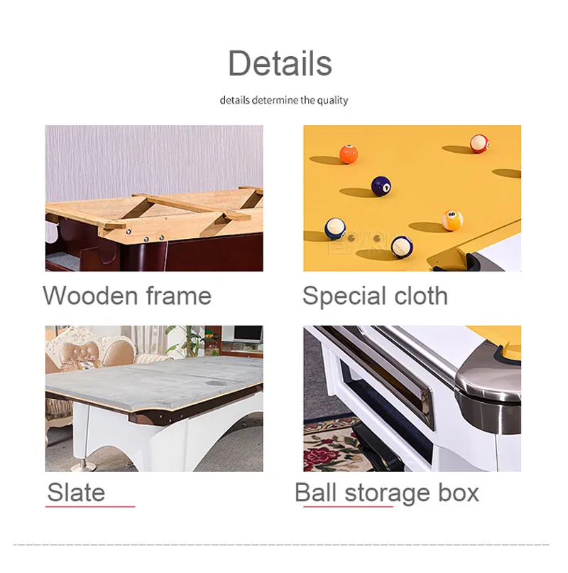 8FT/9FT MDF Pool Table/Solid Pool Table Fancy Nine Ball Billiard Tables