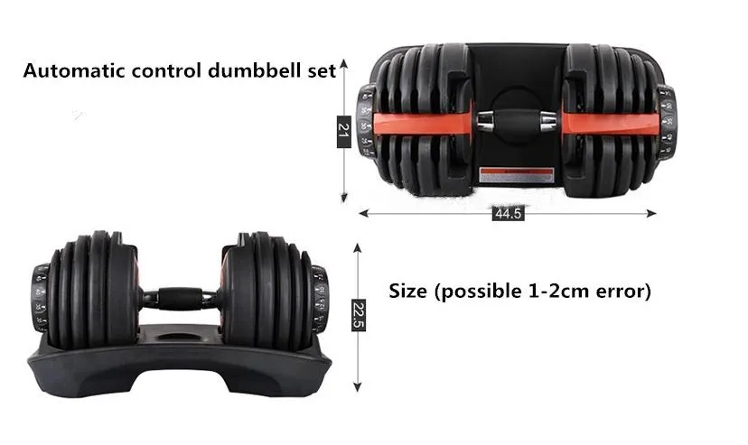 Ad-17 Home Gym Sports Equipment Rubber Coating Adjustable Weight Set/52.5 Lb Adjustable Dumbbell Set