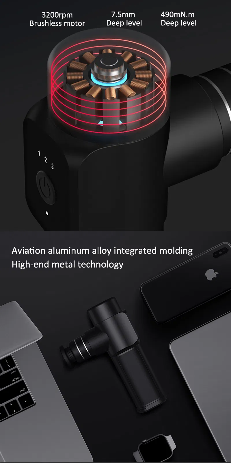 Body Massager Portable Handheld Electric Deep Tissue Muscle Relax Massager