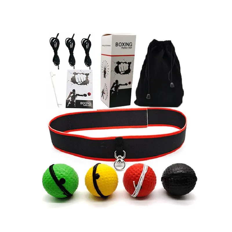 Boxing Reflex Ball, Boxing Equipment Fight Speed with Headband, Improve Hand Eye Coordination
