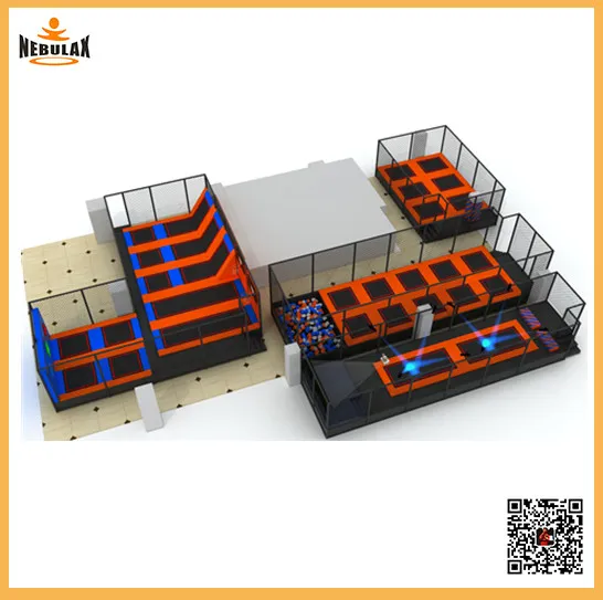 Cheap Indoor Rectangle Trampoline Jump Park for Sale