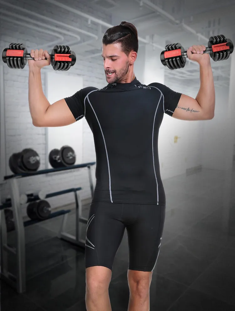 Chrome Fitness 15kg Barbell Strength Training Dumbell Sets Fitness Dumbbell Set