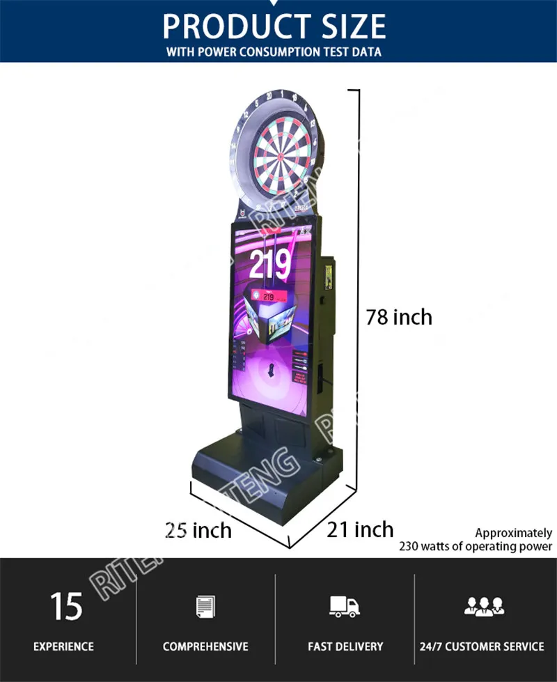 Coin Operated Arcade Dartboard Game Adult Dart Machine Online Games Machines for Bar