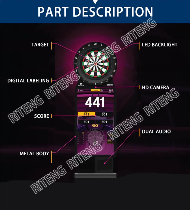 Coin Operated Arcade Dartboard Game Adult Dart Machine Online Games Machines for Bar