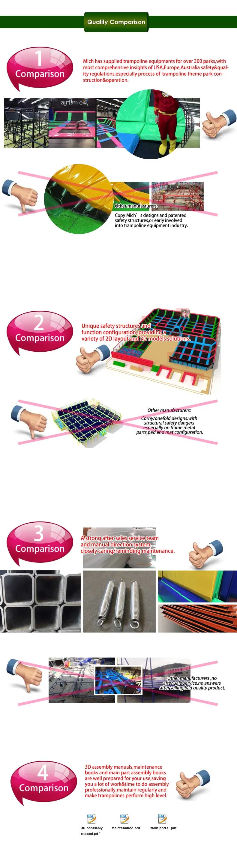 Competition Indoor Grade Inflatable Trampoline Arena Factory