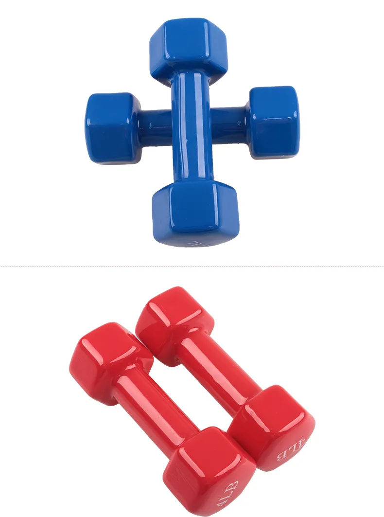 Custom Logo Gym Equipment Weight Lifting Neoprene Coated Rubber Hex Dumbbell for Women