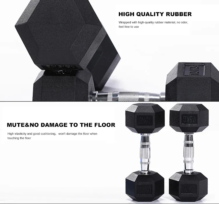 Dipping Hexagon Gym Equipment Manufacturer Mancuernas Hexagonales 40kg Lb Dumbbell