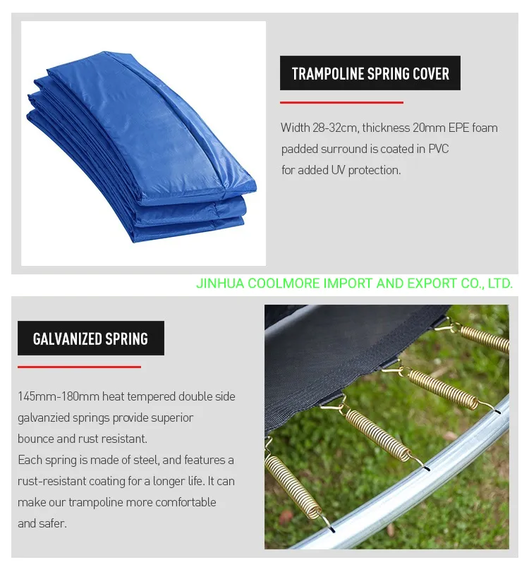 Eco Trampoline -6/8/10/12/14/15FT Trampoline with Short-Pole Net Enclosure