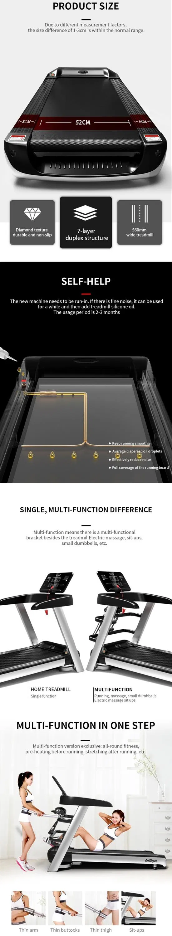 Electric Portable Power Motorized Machine Running Jogging Gym Exercise Treadmill