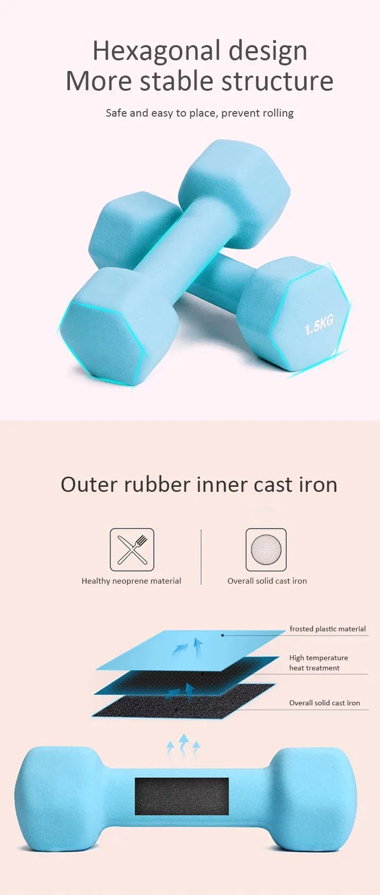 Factory Cheap Price Power Dumbbells 100lb 4kg Original∈ Stock