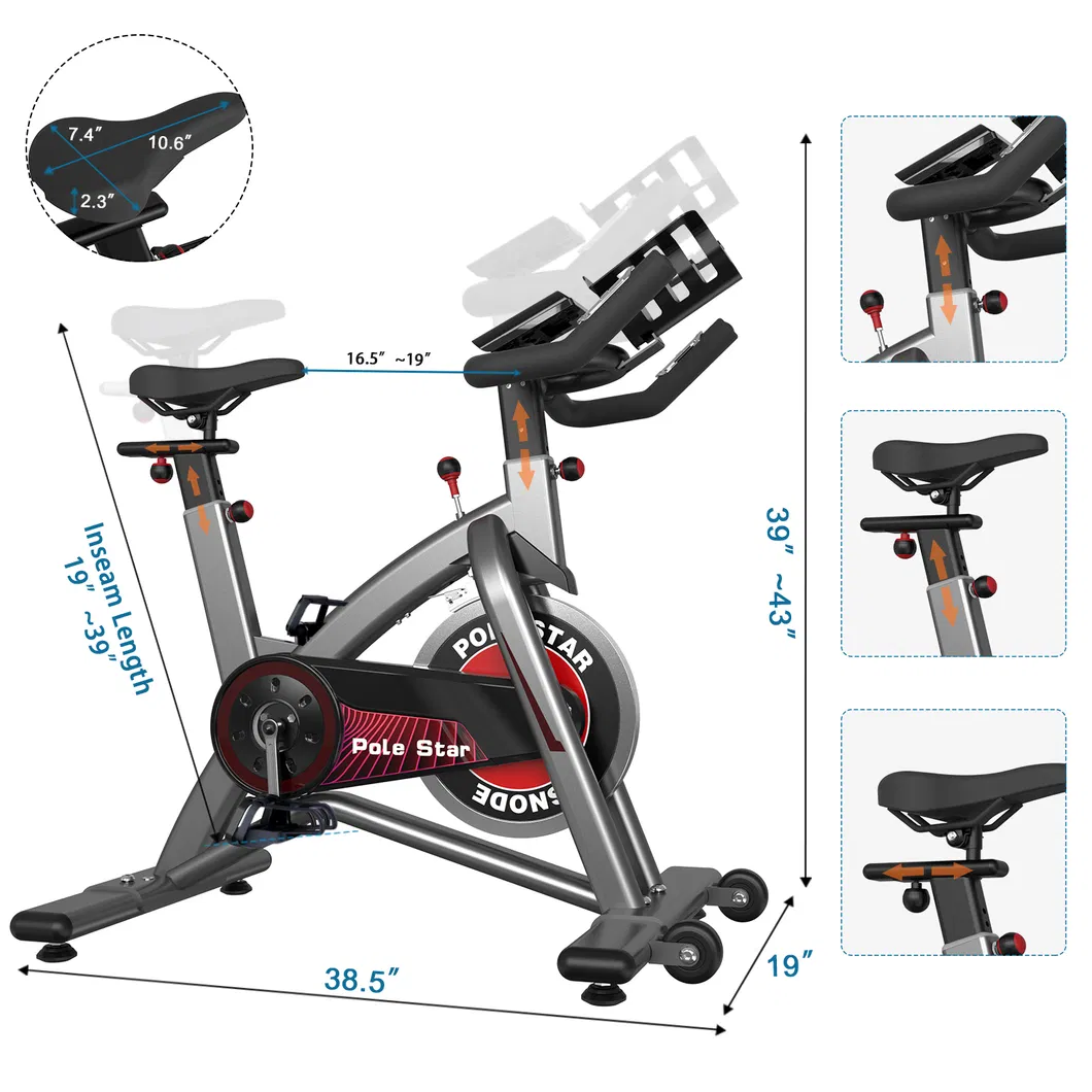 Fitness Spin Bike Magnetic Resistance Exercise Spinning Bike with Bluetooth
