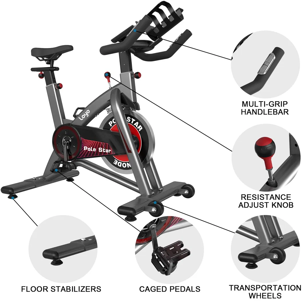 Fitness Spin Bike Magnetic Resistance Exercise Spinning Bike with Bluetooth