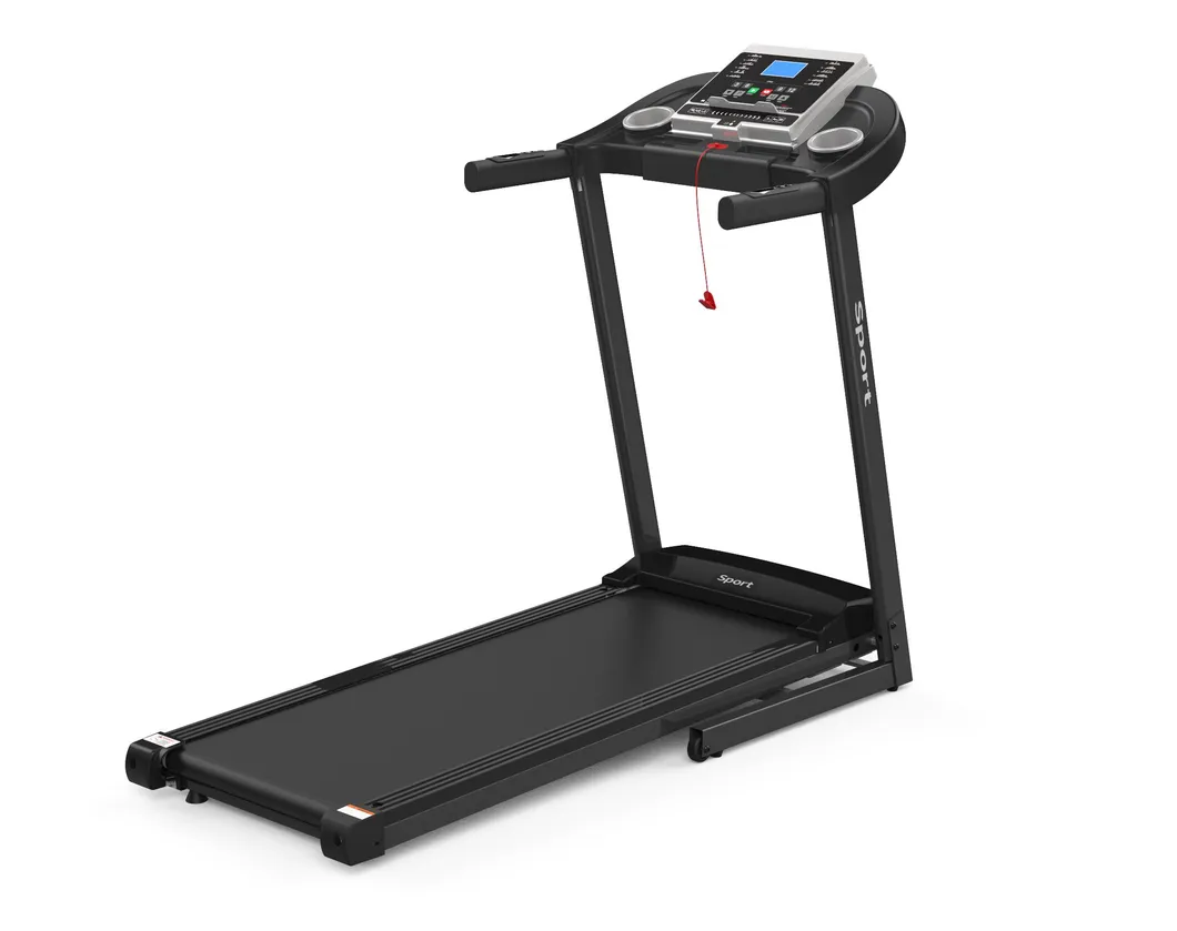 Folding Electric Treadmill for Home Workout Manual Incline 3.5" LCD Display 9 Mph Max.