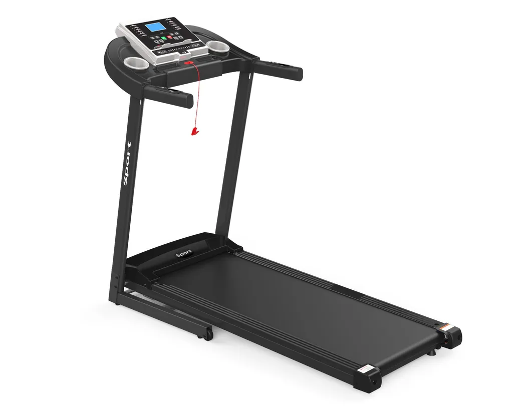 Folding Electric Treadmill for Home Workout Manual Incline 3.5" LCD Display 9 Mph Max.