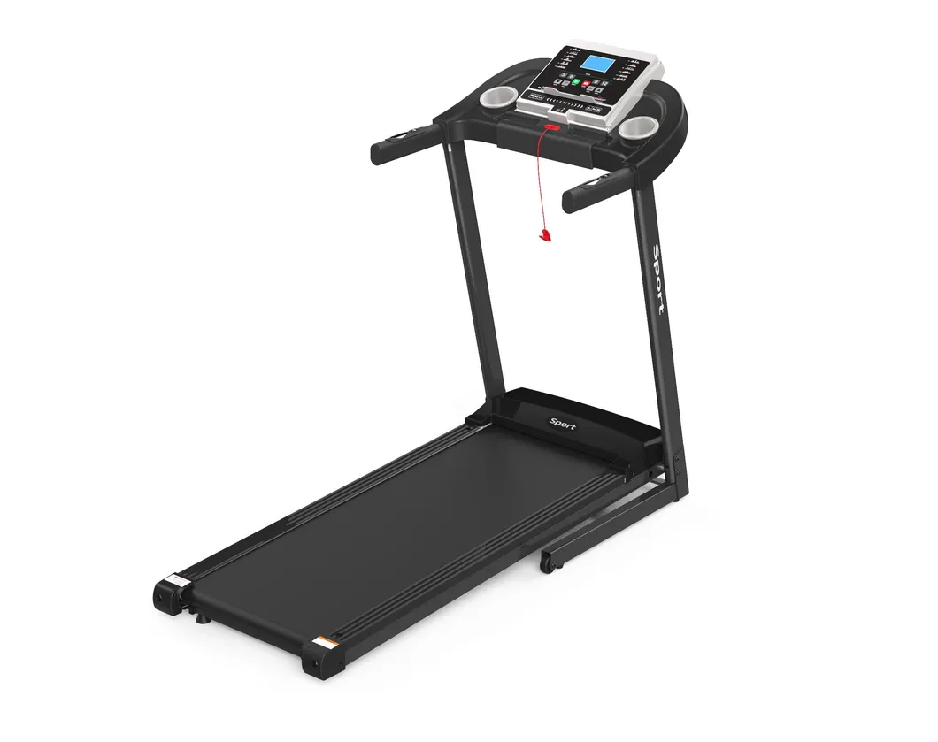 Folding Electric Treadmill for Home Workout Manual Incline 3.5" LCD Display 9 Mph Max.