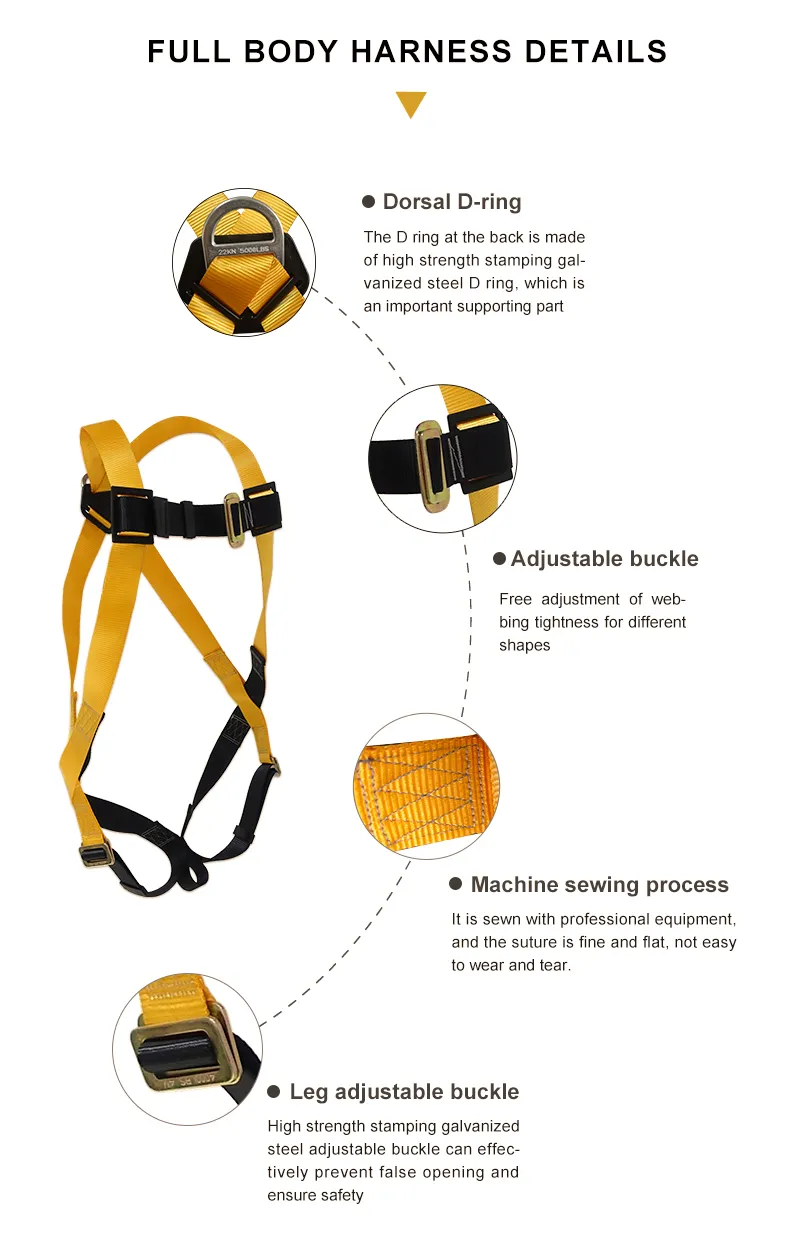 Full-Body Safety Belt for Falling Protection Fall Arrest Safety Harness