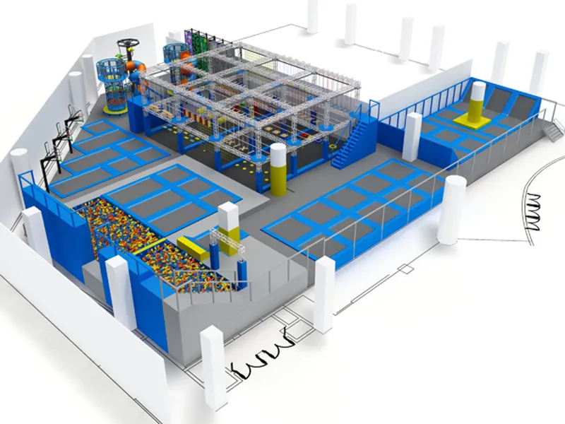 Functional Trampoline Parks with Ninja Course