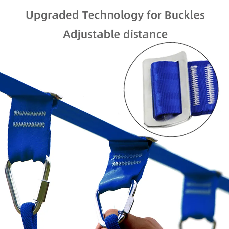 Gentle Booms Sports OEM Ninja Warrior Slackline Obstacles Course Monkey Bar with Ladders for Sale