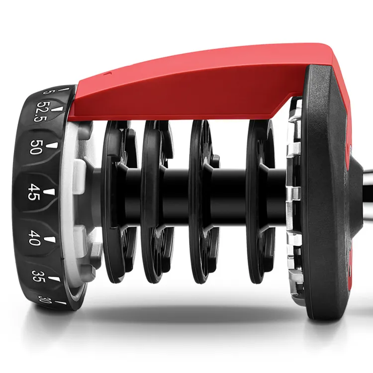 Gym Equipment Hot Selling 52lbs/90lbs Adjustable Dumbbell Set for Bodybuilding Fitness