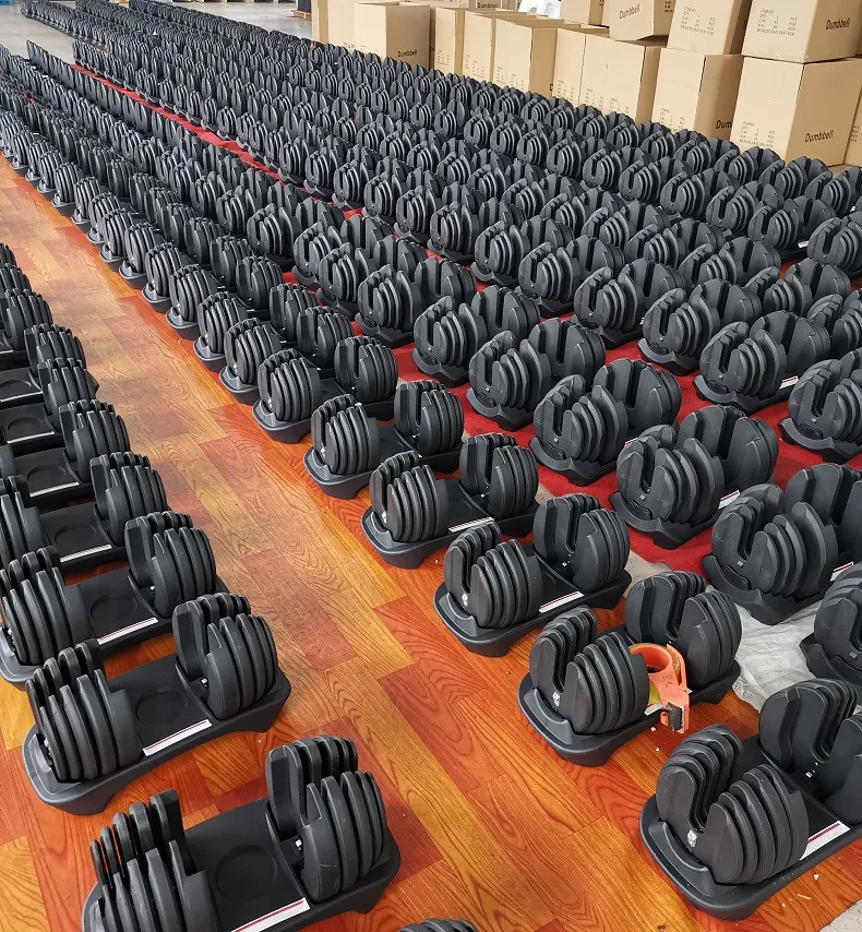 Gym Equipment Hot Selling 52lbs/90lbs Adjustable Dumbbell Set for Bodybuilding Fitness