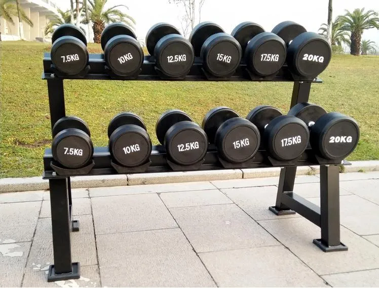 Gym Equipment Round Rubber Adjustable Dumbbells 10kg Dumbbell Sets Weightlifting