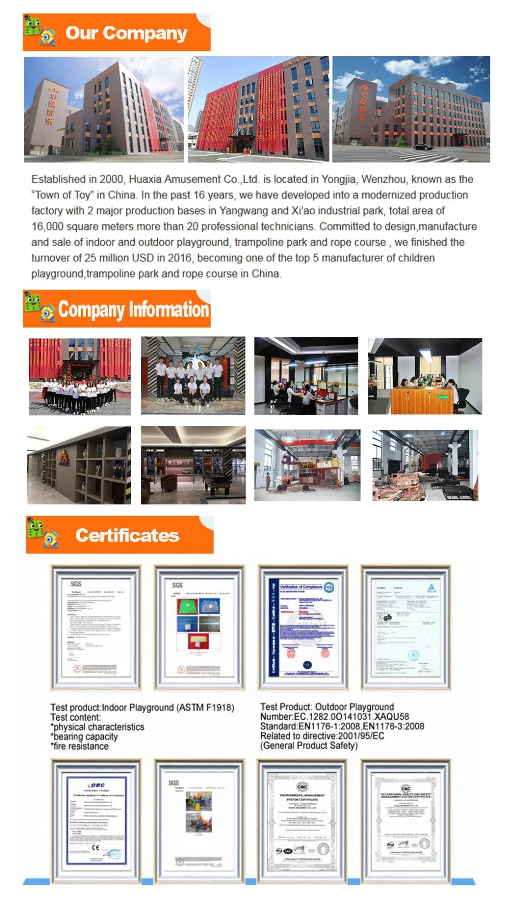 Huaxia Amusement Park Trampoline Indoor Park Ninjia Course