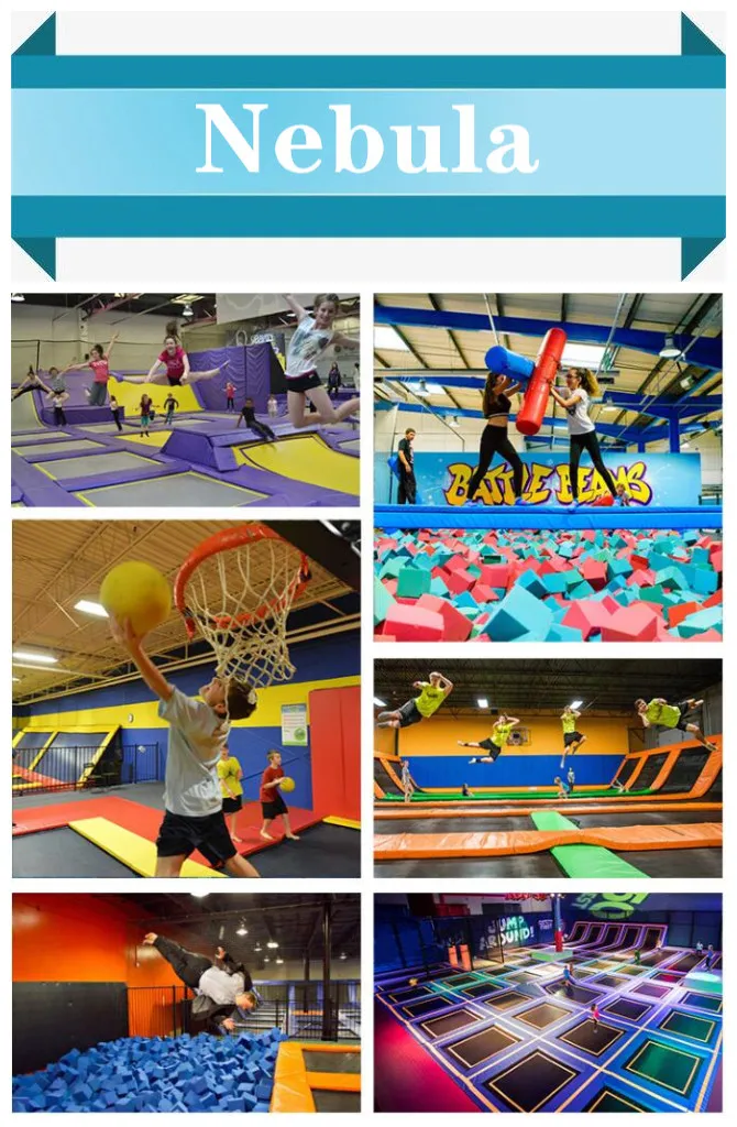 Indoor Type Large Dodgeball Gymnastic Air Trampoline with Park