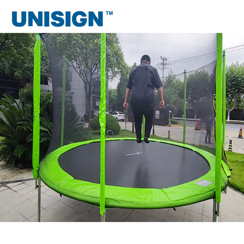 Kids and Adults Outdoor Sports Trampolines 8FT 10FT 12FT Trampoline with Safety Enclosure Net, Basketball Hoop