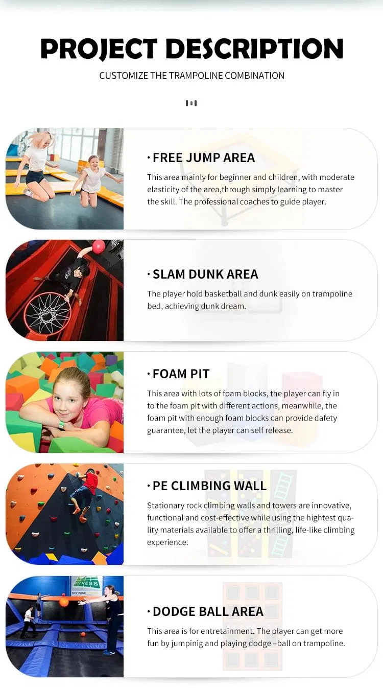 Kids Trampoline Rechteckig Jump Trampoline Park