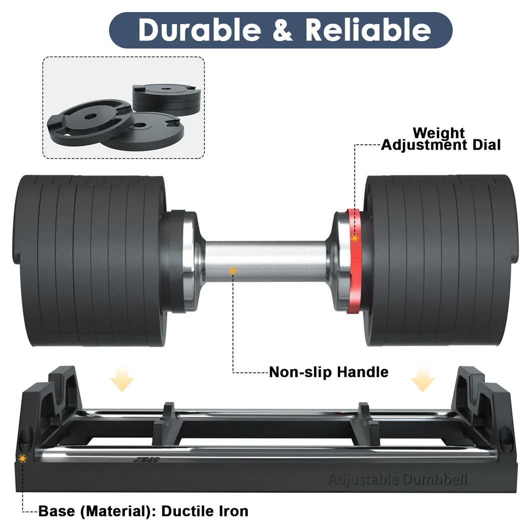 Made-in-China Adjustable Dumbbell Fitness Weight Dumbbells 40kg