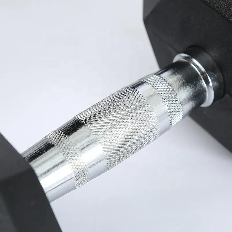 Manufacturer Coated Hexagonal Dumbbell Set Gym Fitness Weight 2.5-50 Kgs Pounds Rubber Hex Dumbbell with Rack