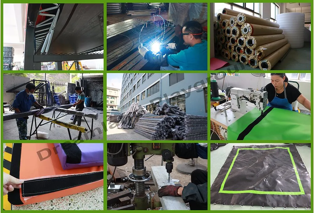 Multi-Function Trampoline Park with Free Air Jumping Zone, Dodgeball Courts and Slam Dunk Game