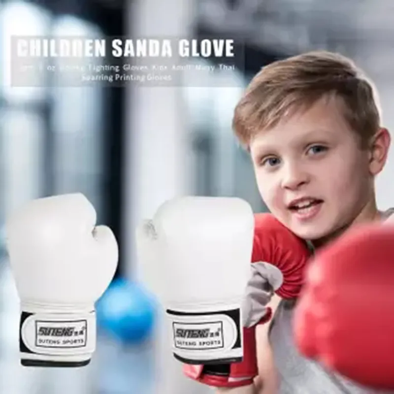 New 2-8 Years Kids Boxing Gloves for Fun Muay Thai Fight Sanda Martial Arts Bag Punching Training Mitts Gear