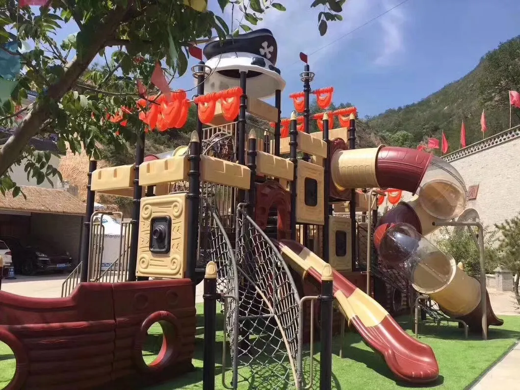 New Design Outdoor Playground Equipment Customized Slide of Pirate Ship Series