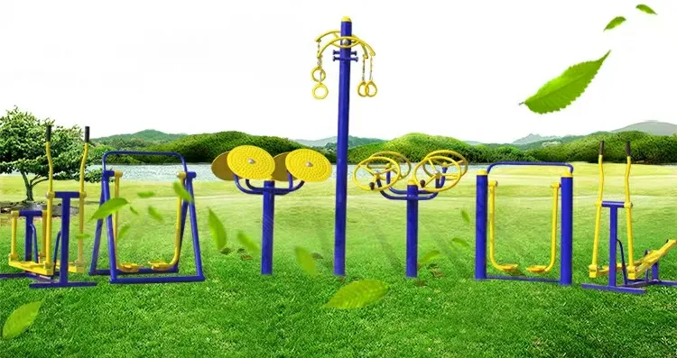 Outdoor Fitness Gym Equipment Park Seated Pedal Machine for Four Person Exercise