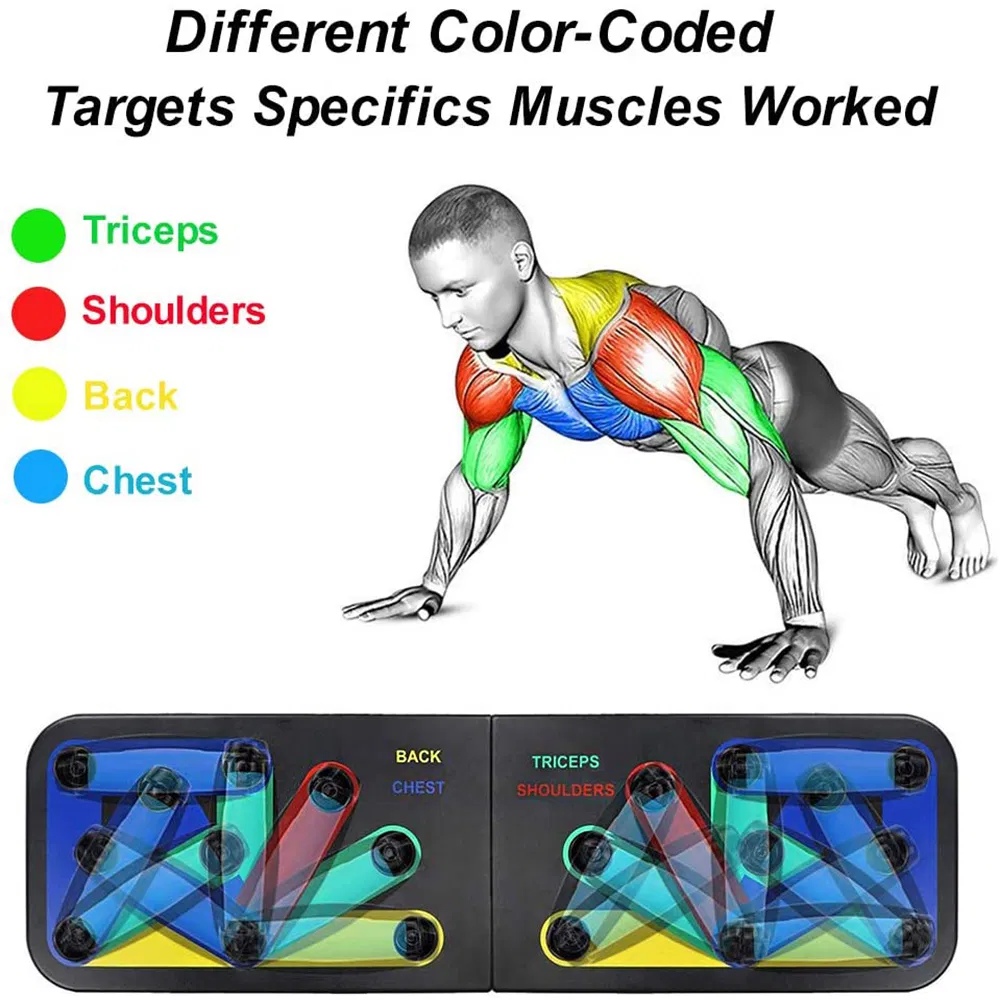 Push up Muscle Board 11 in 1 Body Building Fitness Exercise Workout Push-up Stands