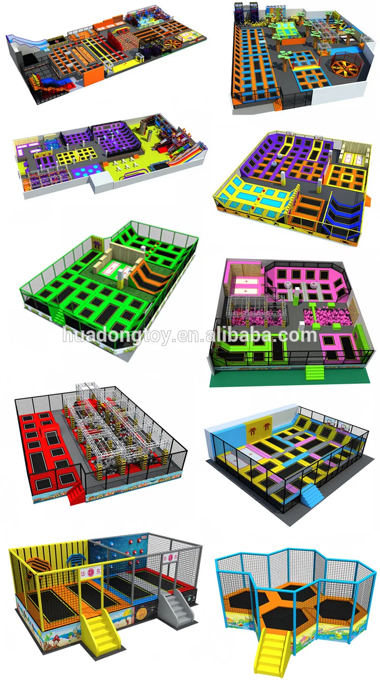 USA Indoor Portable Trampolines Arena Park Rectangle Trampoline Wall