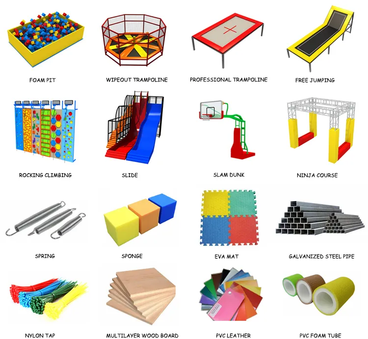 USA Indoor Portable Trampolines Arena Park Rectangle Trampoline Wall