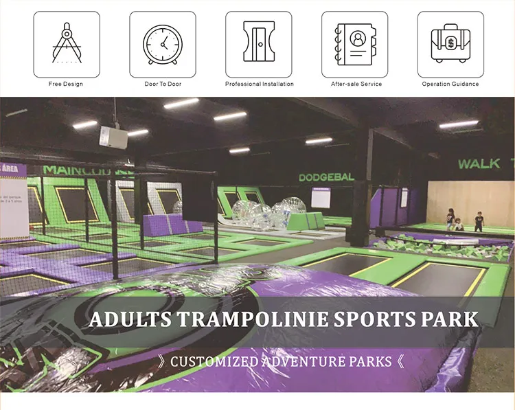 Vasia Amusement Adult Indoor Trampoline Park Customized Design